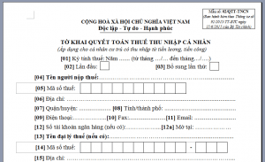 Quyết toán thuế TNCN năm 2019