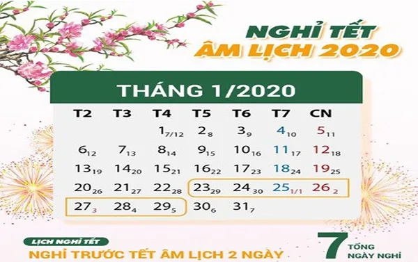 Năm 2020 người lao động có 14 ngày nghỉ lễ