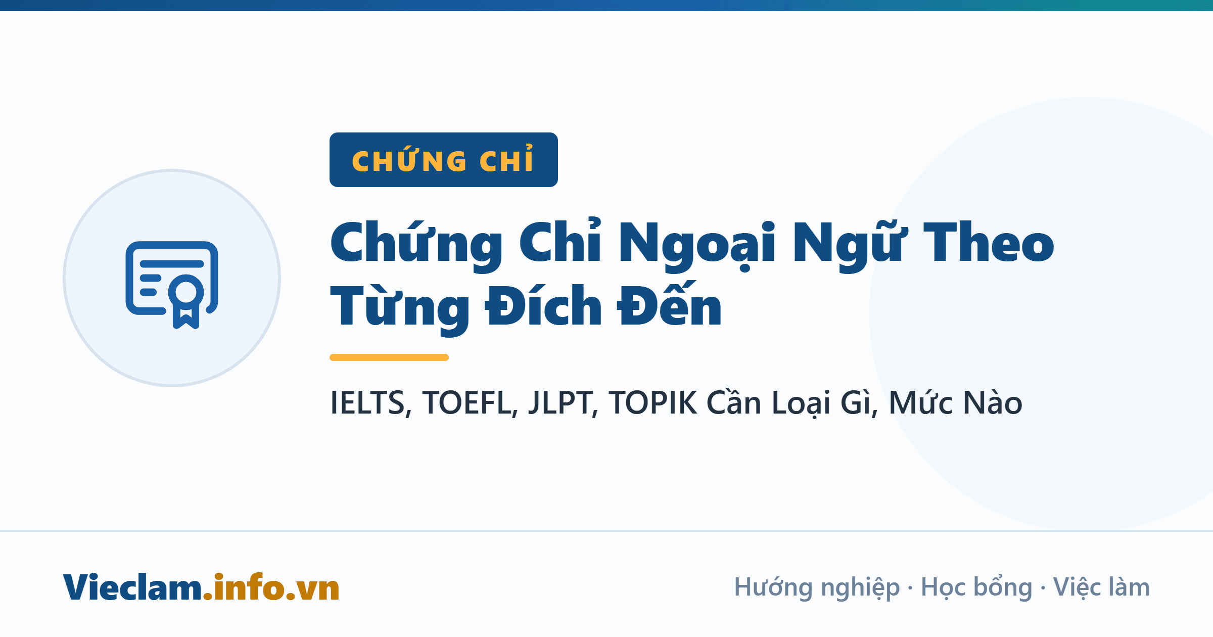 Chứng Chỉ Ngoại Ngữ Theo Từng Đích Đến: IELTS, TOEFL, JLPT, TOPIK Cần Loại Gì, Mức Nào