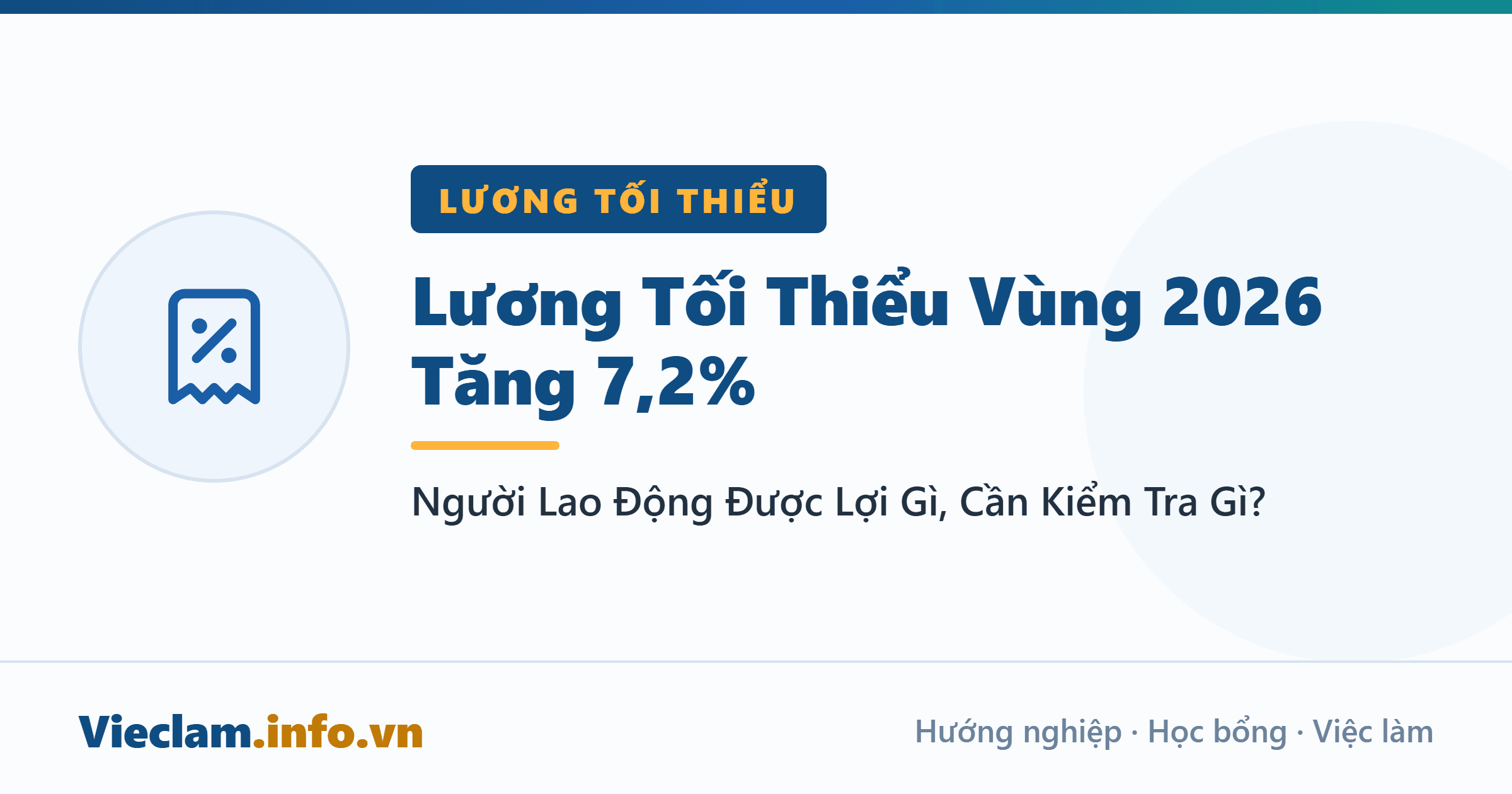 Lương Tối Thiểu Vùng 2026 Tăng 7,2%: Người Lao Động Được Lợi Gì, Cần Kiểm Tra Gì?