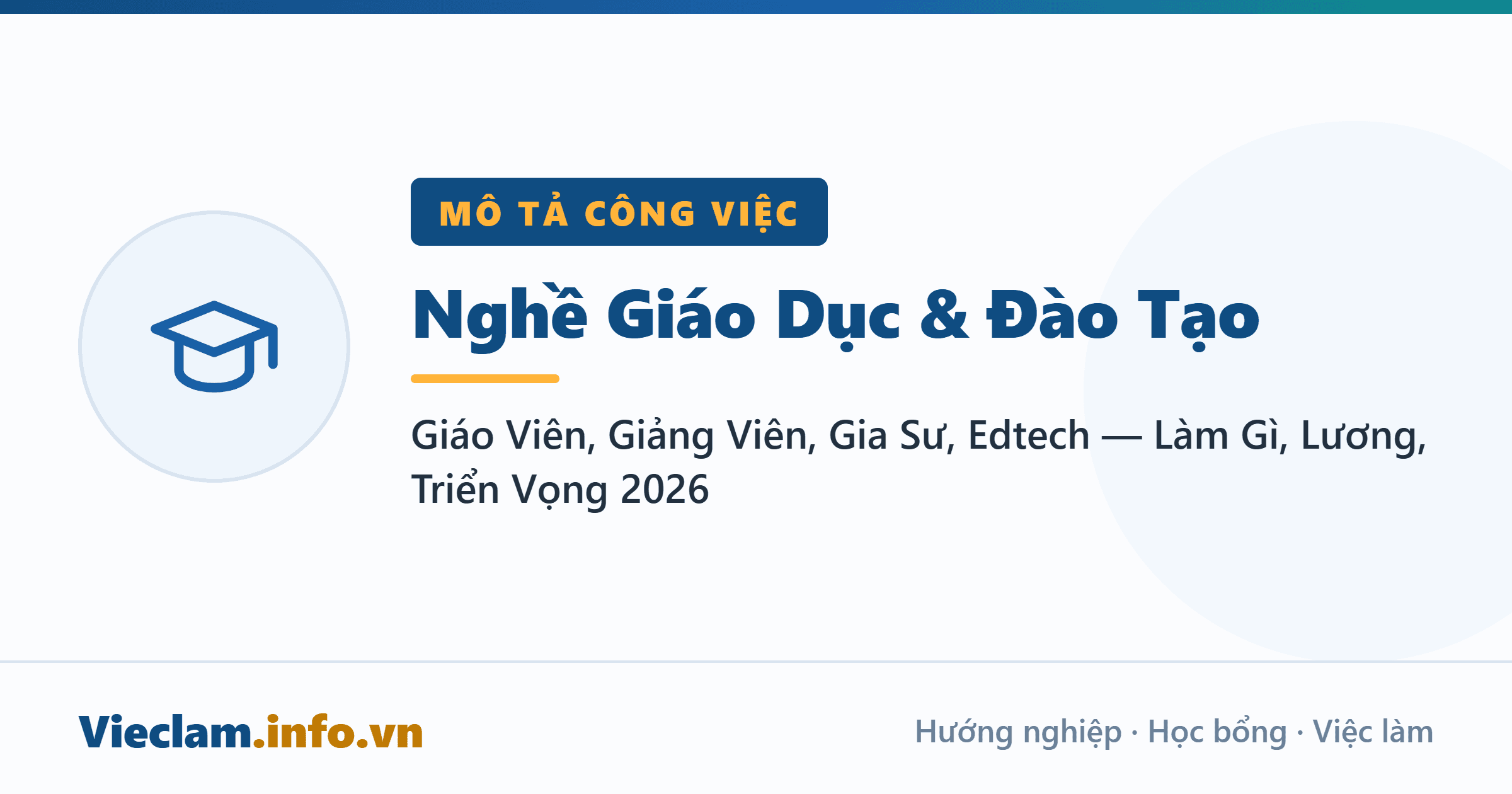 Nghề Giáo Dục & Đào Tạo: Giáo Viên, Giảng Viên, Gia Sư, Edtech — Làm Gì, Lương, Triển Vọng (2026)