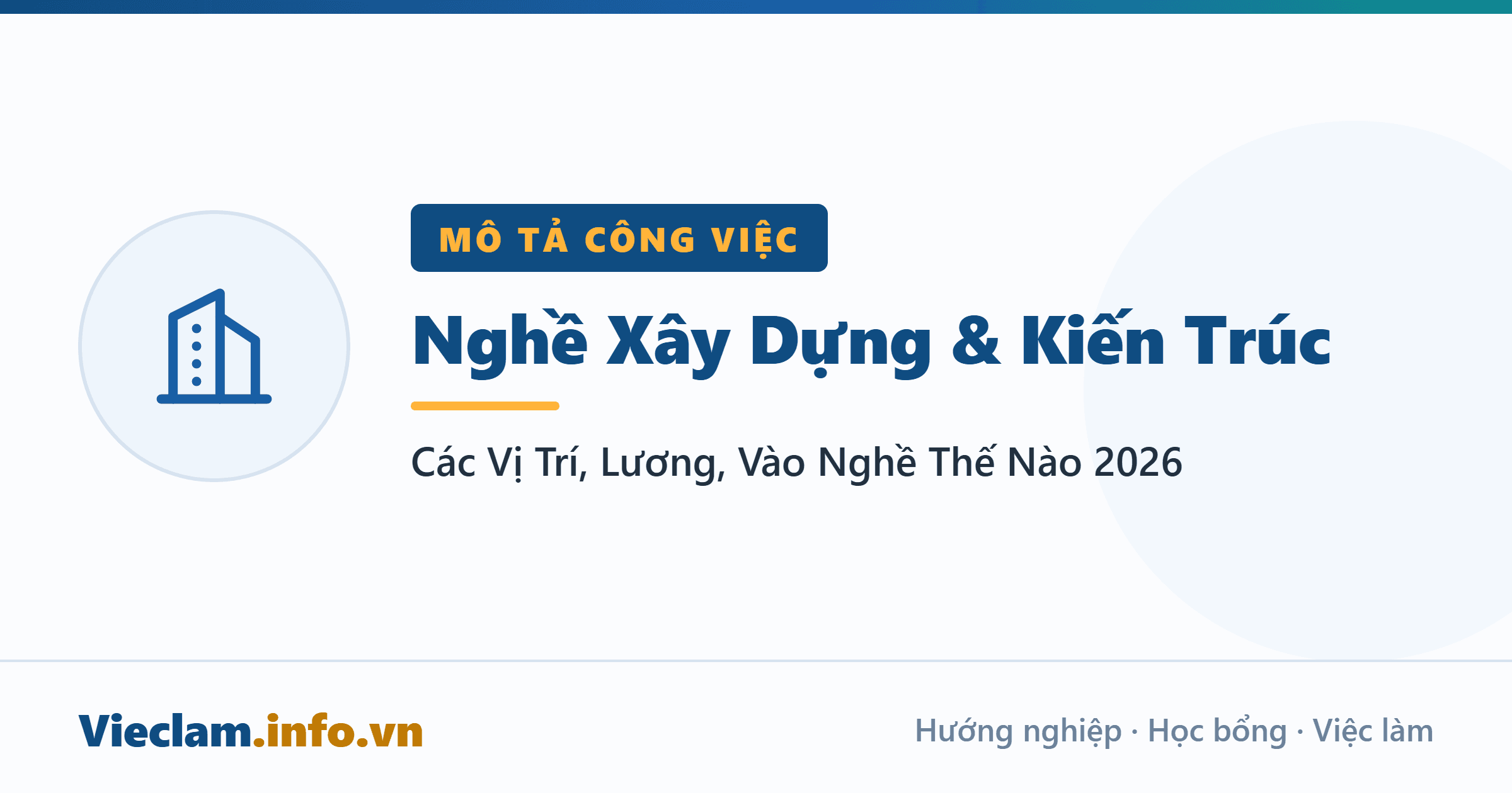 Nghề Xây Dựng & Kiến Trúc: Các Vị Trí, Lương, Vào Nghề Thế Nào (2026)