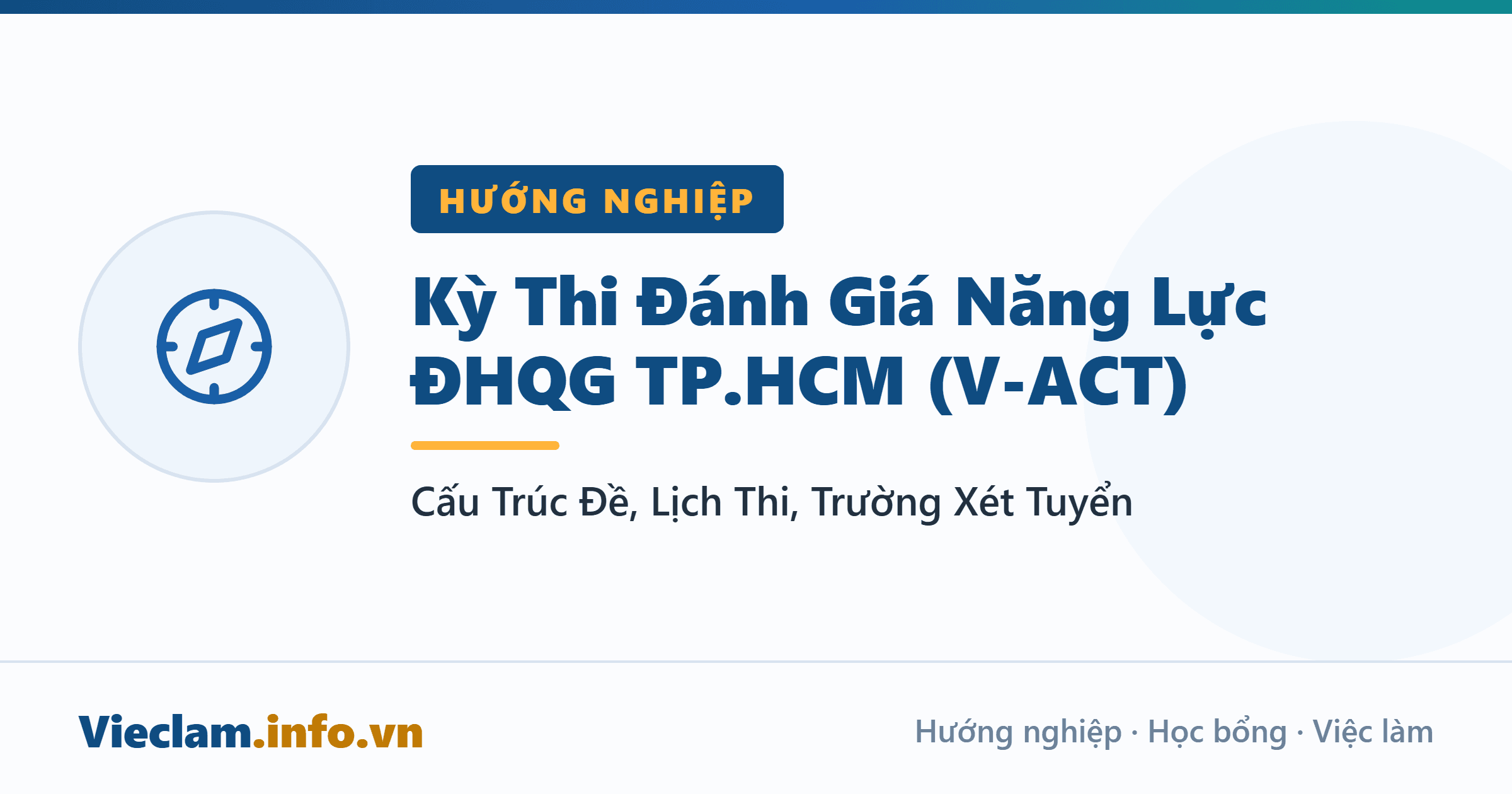 Kỳ Thi Đánh Giá Năng Lực ĐHQG TP.HCM (V-ACT): Cấu Trúc Đề, Lịch Thi, Trường Xét Tuyển